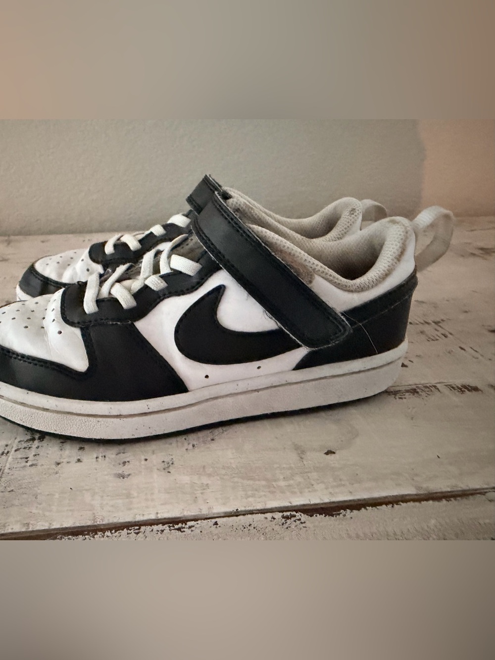 Nike Court Borough Low Recraft Kids Black White Sneakers Size 1Y DV5457-131